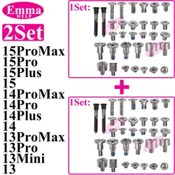 2Set Full Screw For iPhone 12 13 15 Pro Max 14 Plus Mini Mobile Internal Bracket Bottom Replacement Complete Screws Repair Parts
