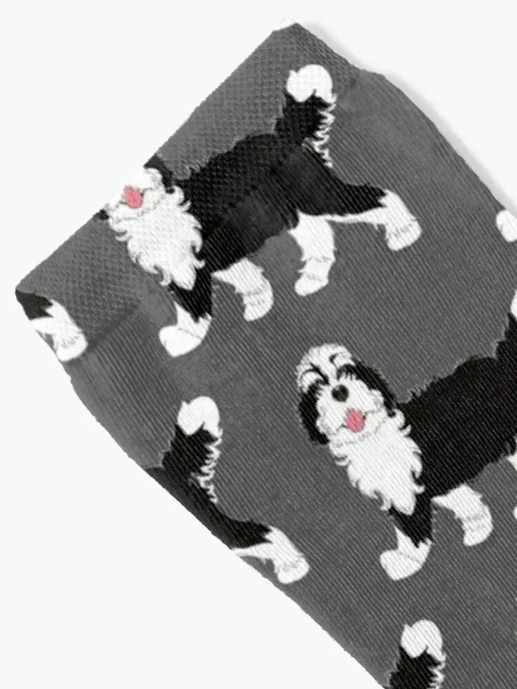 Black and White Bernedoodle Socks Christmas cycling Socks Women Men's