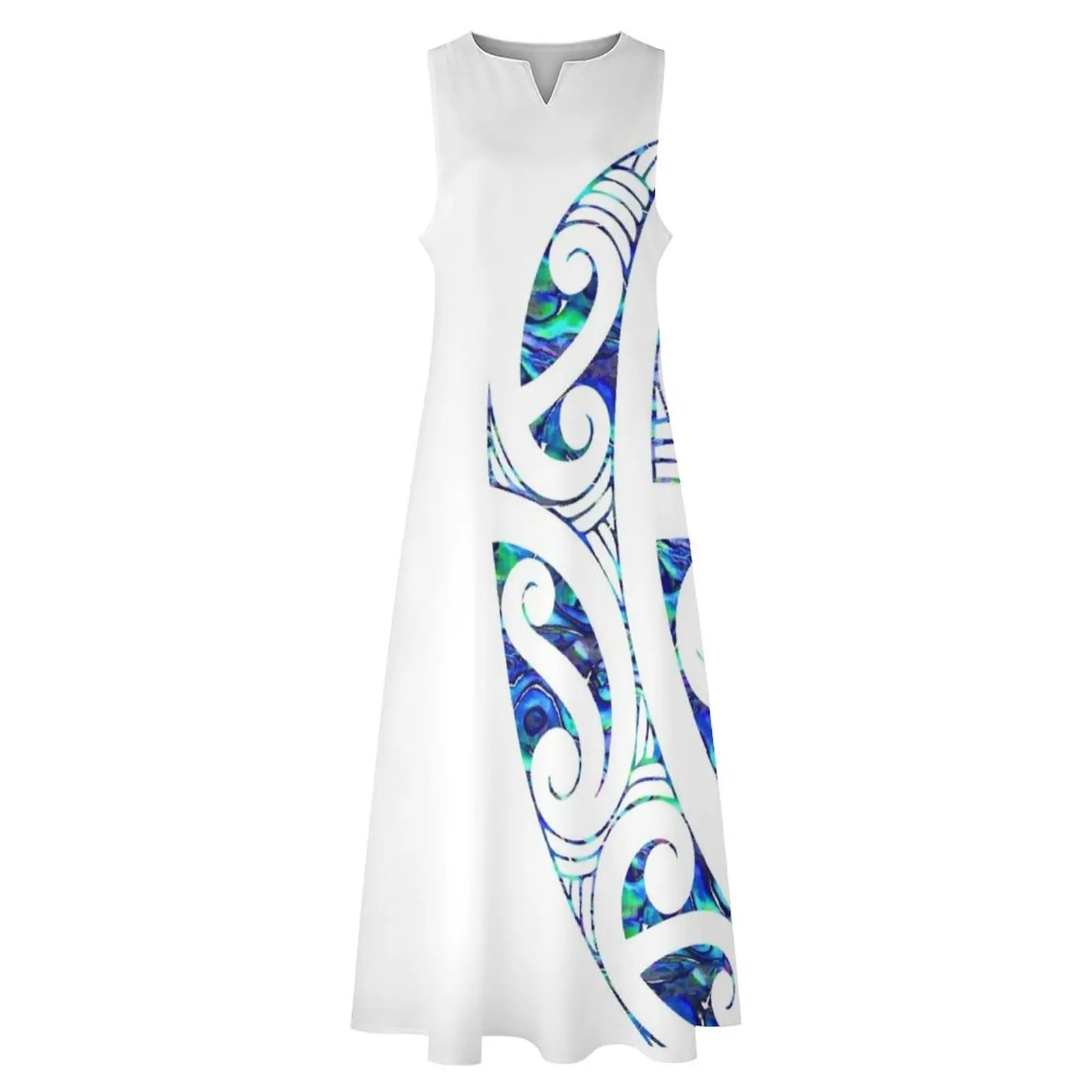 New Zealand, Māori , Paua, Abalone, Koru, Tribal, Tattoo, NZ Art, Māori Art Long Dress summer outfits for women 2025 Dress