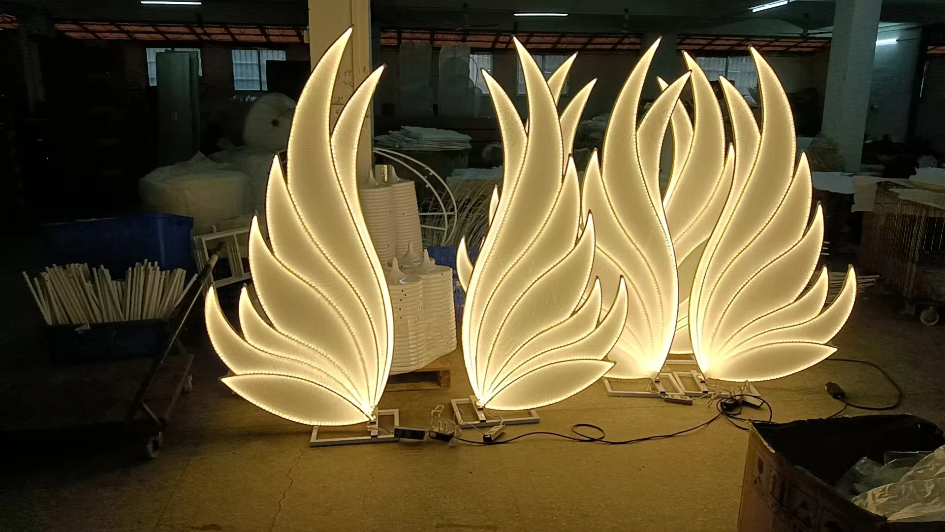 Hot Sale Wedding  Party Decor Angel wings LED Wing Lights Backdrop for Stage Decoration