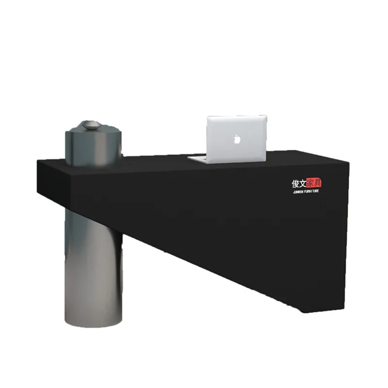 منبر استقبال لمركز الاستقبال في معهد التجميل، ملابس أمامية بسيطة غير منتظمة للمكتب، بنك منزلي، ديكور جمالي طويل