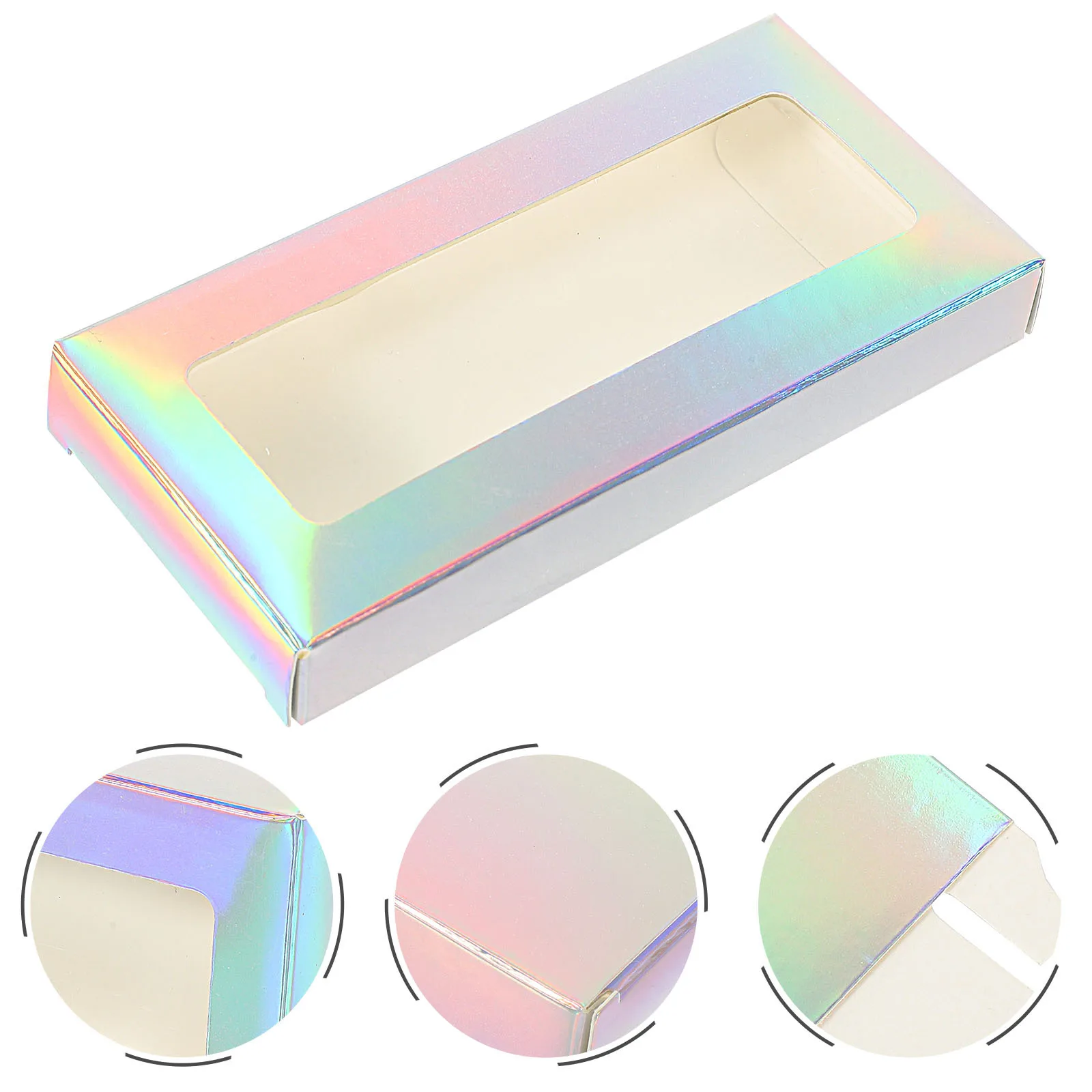 25Pcs Delicate False Eyelash Packaging Box Transparent Lid Eyelash Organizer Cases Lash Cases Delicate Lash Case
