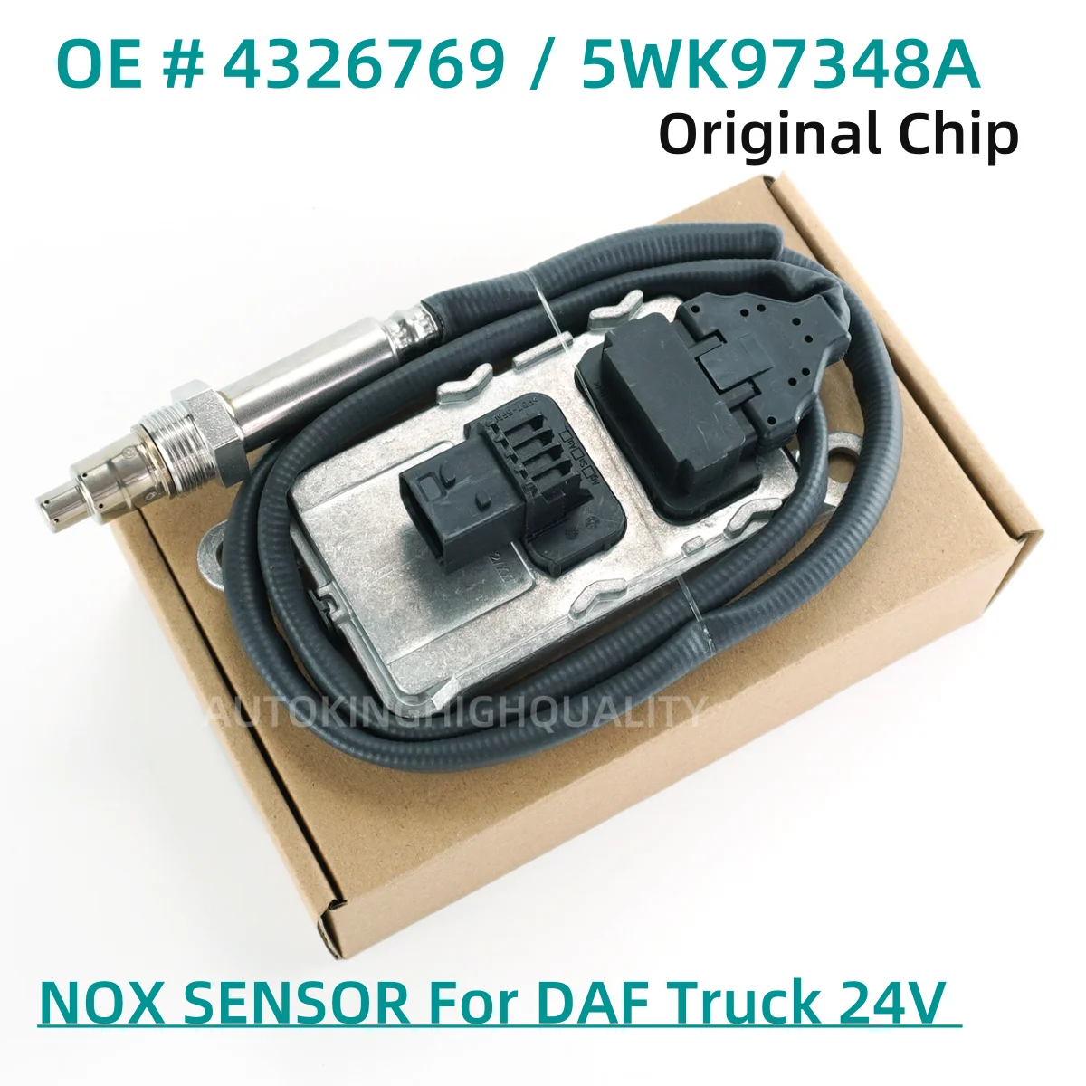 고품질 NGK 프로브 4326769 5WK97348A 5WK9 7348A 질소 NOx 산소 센서 (DAF, 커민스 CF XF F7 트럭 24V 용)