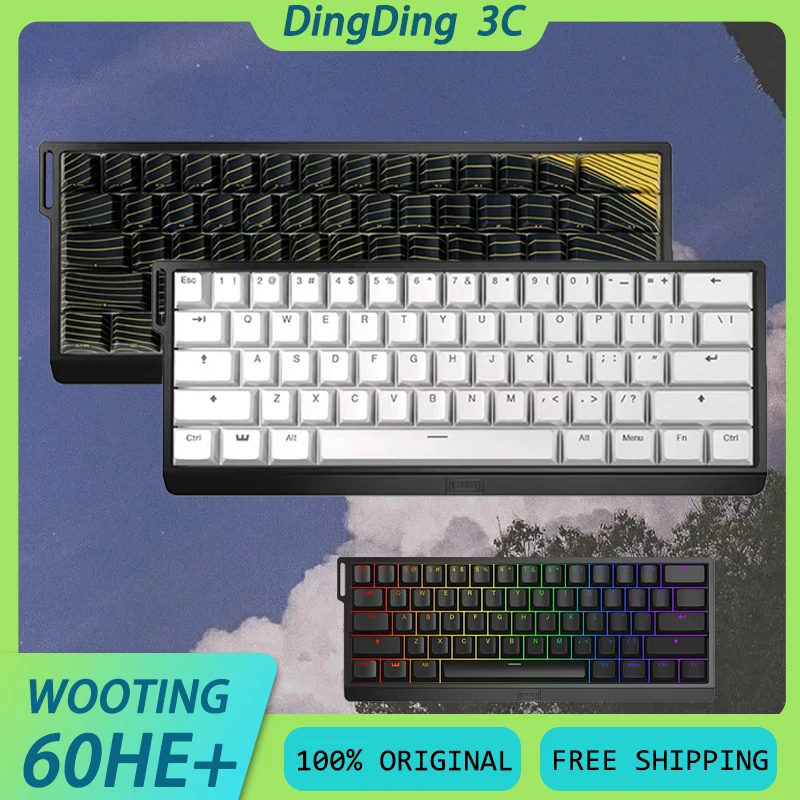 Wooting 60he+ Magnetic Switch Mechanical Keyboard Quick Trigger Low latency E-sports Gaming Keyboard Customized PC Accessories