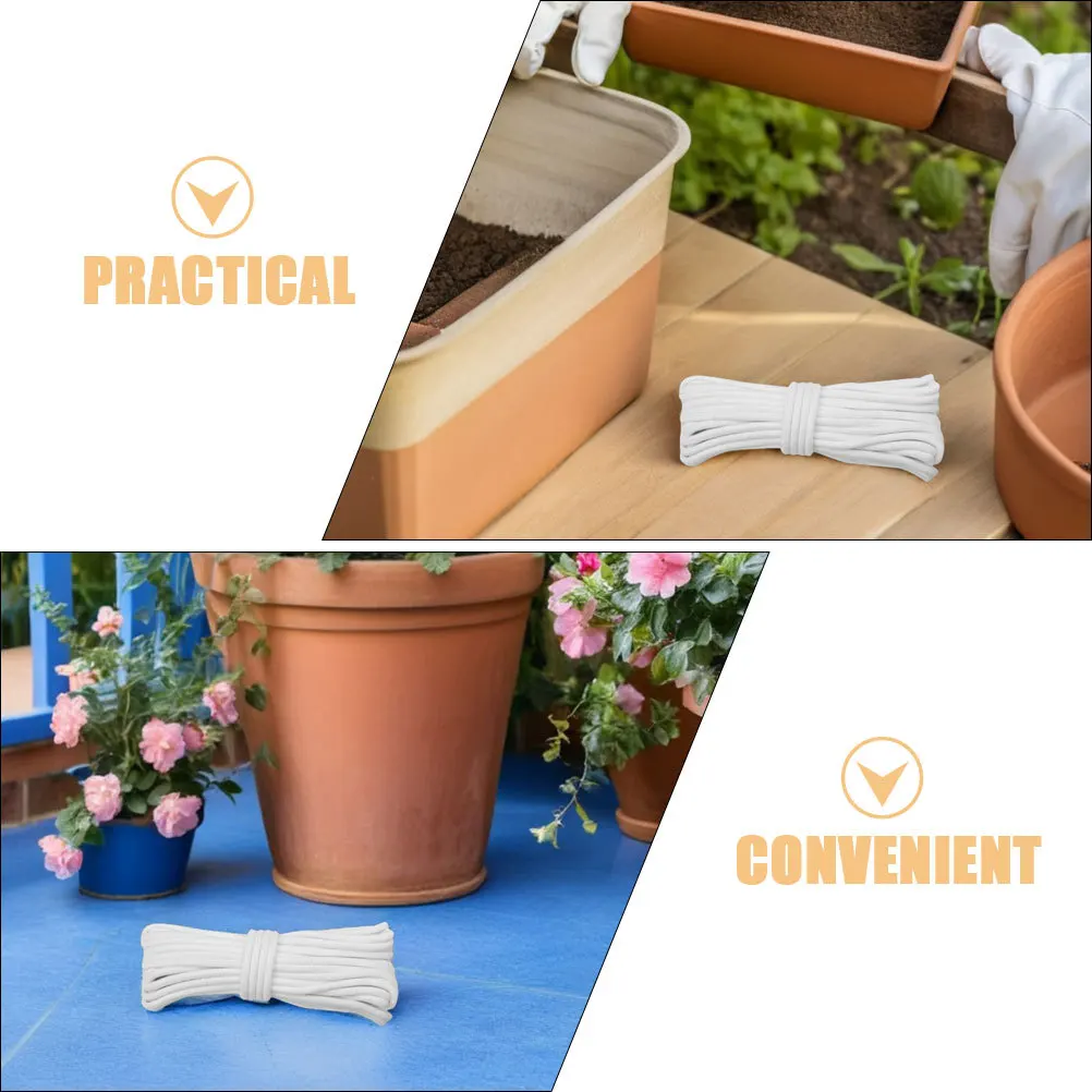 1롤 자흡성 면 로프 164피트 화이트 위크 코드 자동 식물 시스템 화분용