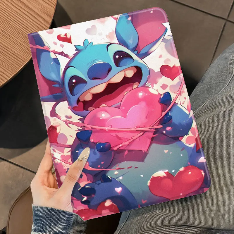 

New Cartoon Stitch Tablet Case For Samsung Galaxy Tab S7 S8+ S9 S9+ S9FE Plus S10 FE Plus 13.1 Inch A7 A8 A9+ Shockproof Cover