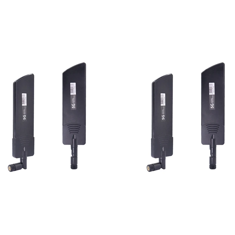 

4PCS 5G/3G/4G/GSM Full Band Glue Stick Omni Wireless Smart Meter Router Module Gain 40Dbi Antenna, Black SMA Male