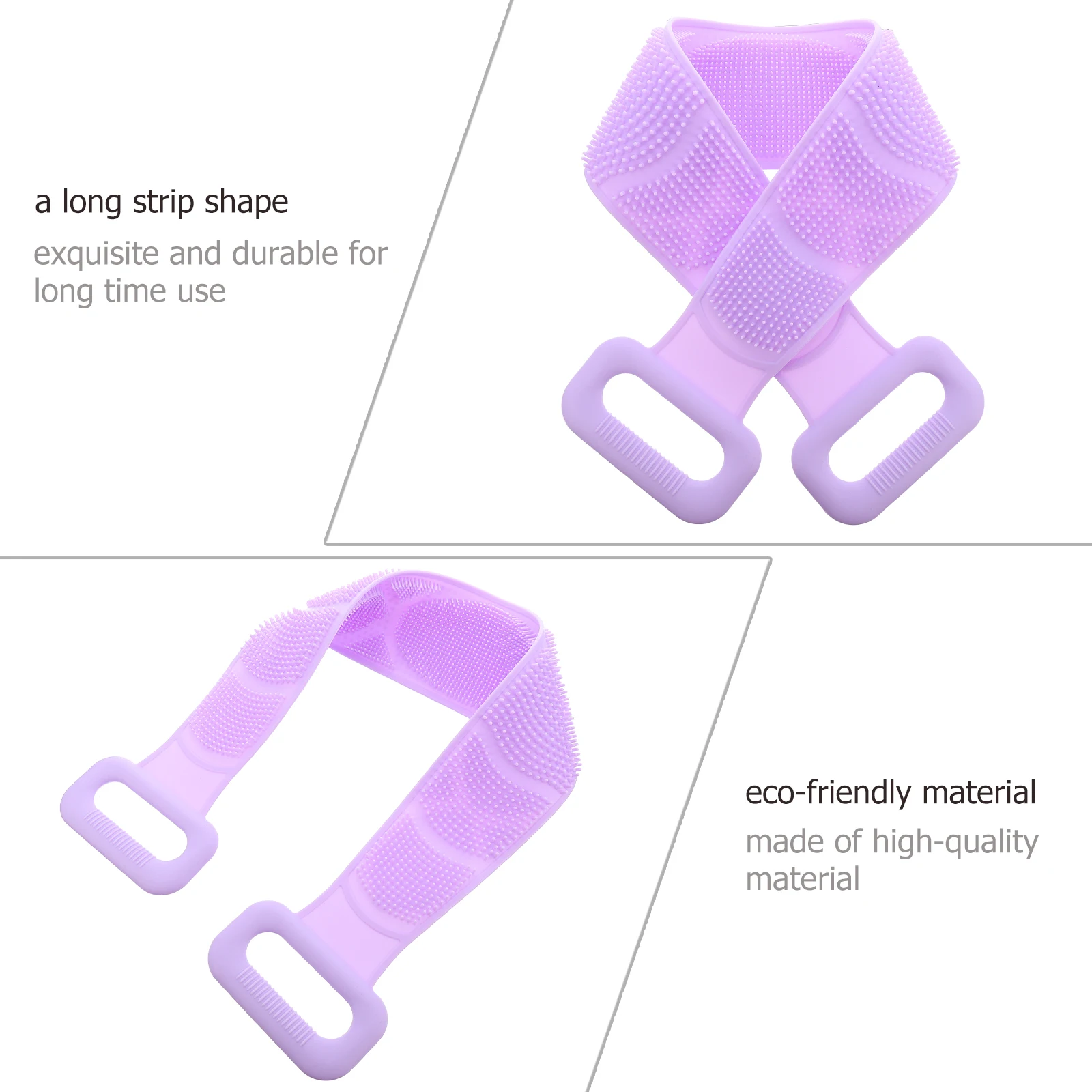 

Silicone Bath Scrubber Deep Bath Towel Exfoliating Glove Shower Washcloth Back Rub Bathing Supplies Body Strap