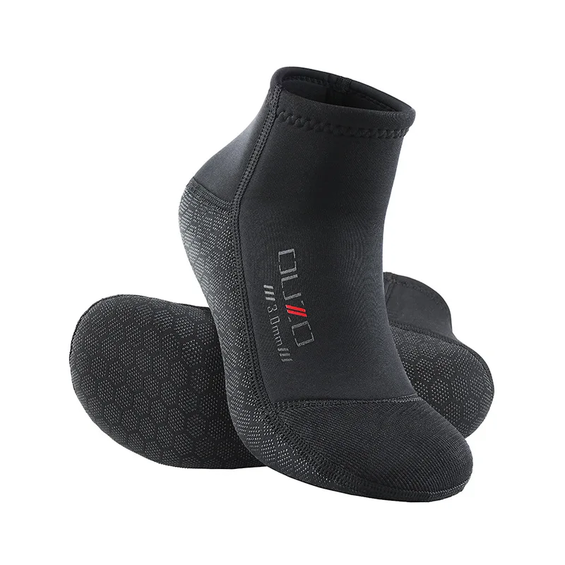 New 3mm Short Neoprene Diving Socks OUZO Snorkeling Socks CR Super Elastic Anti Slip Wear Resistant Swimming Warm Beach Shoes