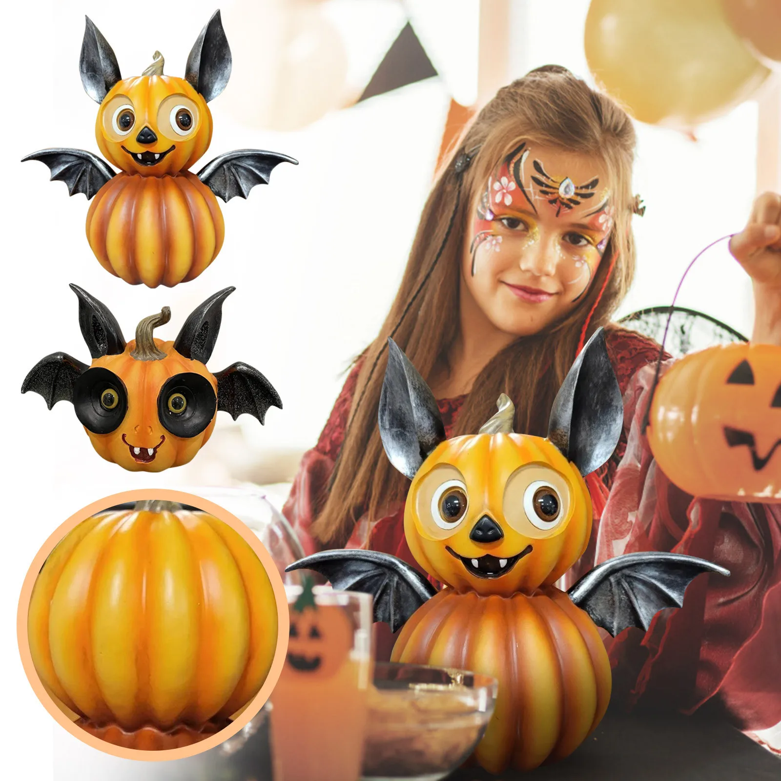 Pumpkinstatue, Halloween Pumpkinfreak Layout Props, Halloween Garden, Pumpkinfreak Statue, Decoration, Art Prop