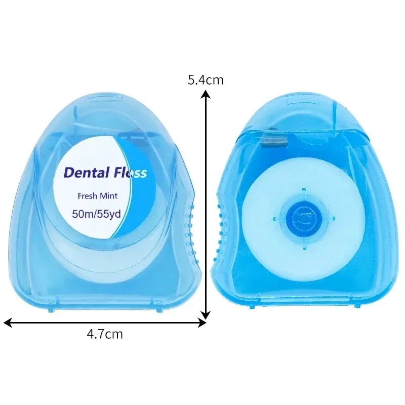 Профессиональная мятная зубная нить Ультрачистое средство для удаления налета Устойчивость к разрушению Гладкое скольжение Простота в использовании для ежедневного ухода за зубами 50-метровая