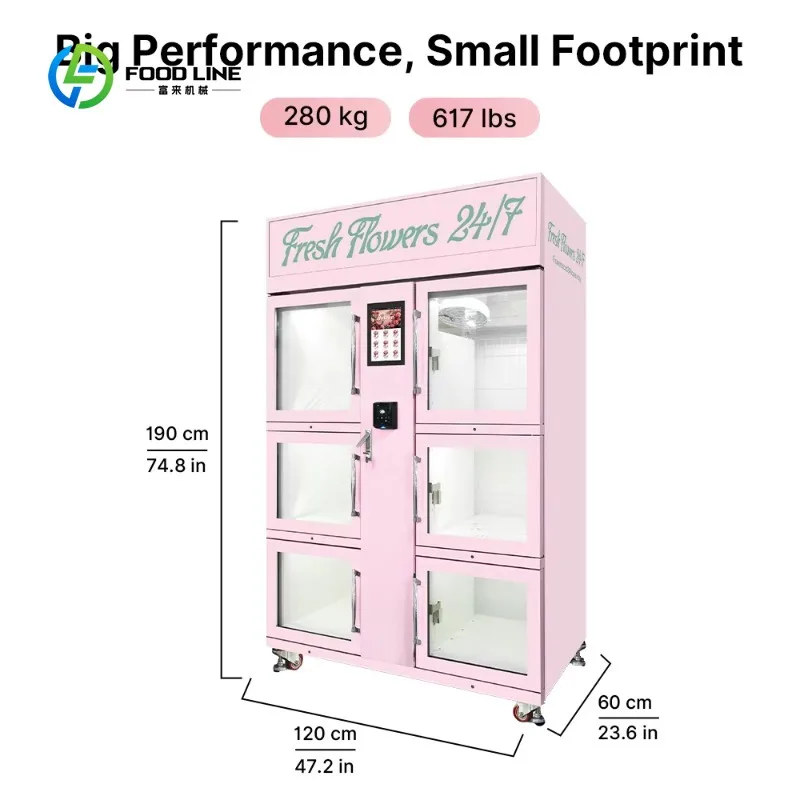 Customized Smart Flower Vending Machine 24/7 Fresh Flower Fruit Basket Bloom Box Vending Machine for Outdoor