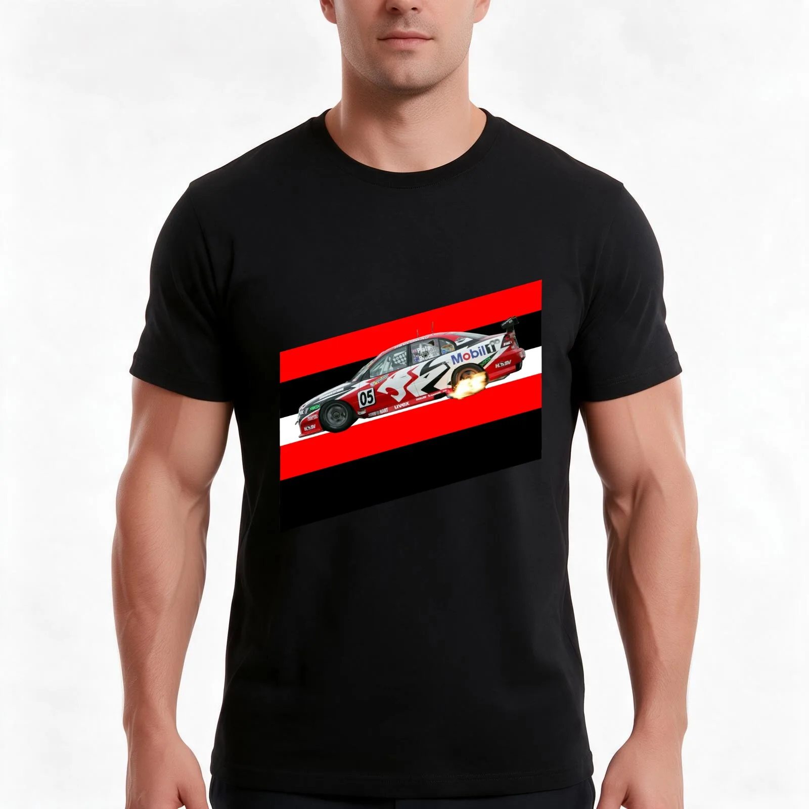 Peter Brock T-Shirt, Summer Casual Cotton Tee, Oversized Streetwear Tops, Vintage Graphic Print, Loose Fit Short Sleeve