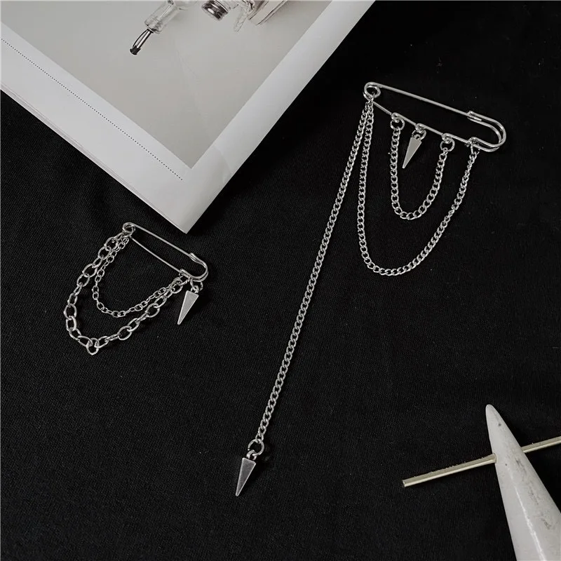 Pin jewelry for men and women, new chain decoration, Instagram style clothing, brooch, suit accessories, buckle pinC0