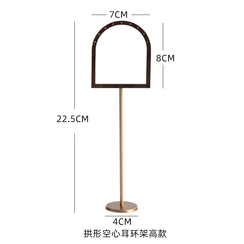 Cremalheira De Jóias De Madeira De Noz, Loja De Cremalheira De Brincos, Placa De Prego De Orelha, Luz Criativa, Props De Exibição De Ornamentos De