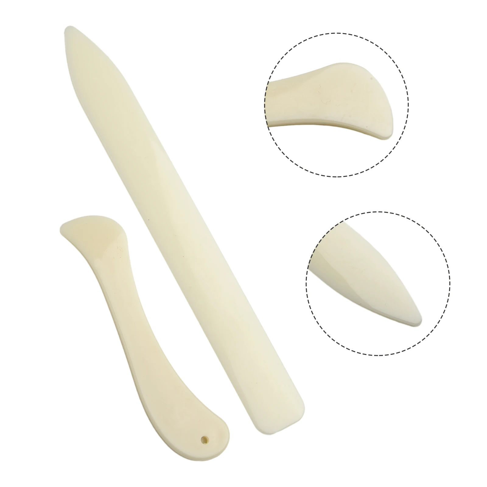 2pcs Bone Folder Set For Paper Crafting Plastic Creasing Tools For Bookbinding And Origami 8.1 Inch And 4.7 Inch