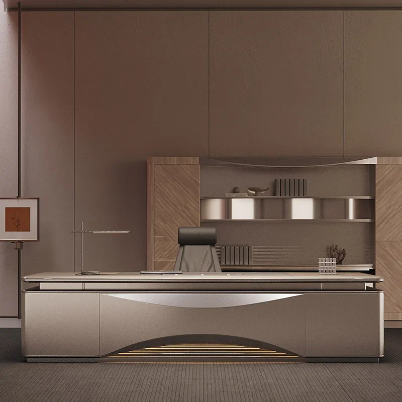 Design Storage Office Desk Organizers Aesthetic Modern Computer Shelves Office Desk Display Standing Ufficio Home Furniture