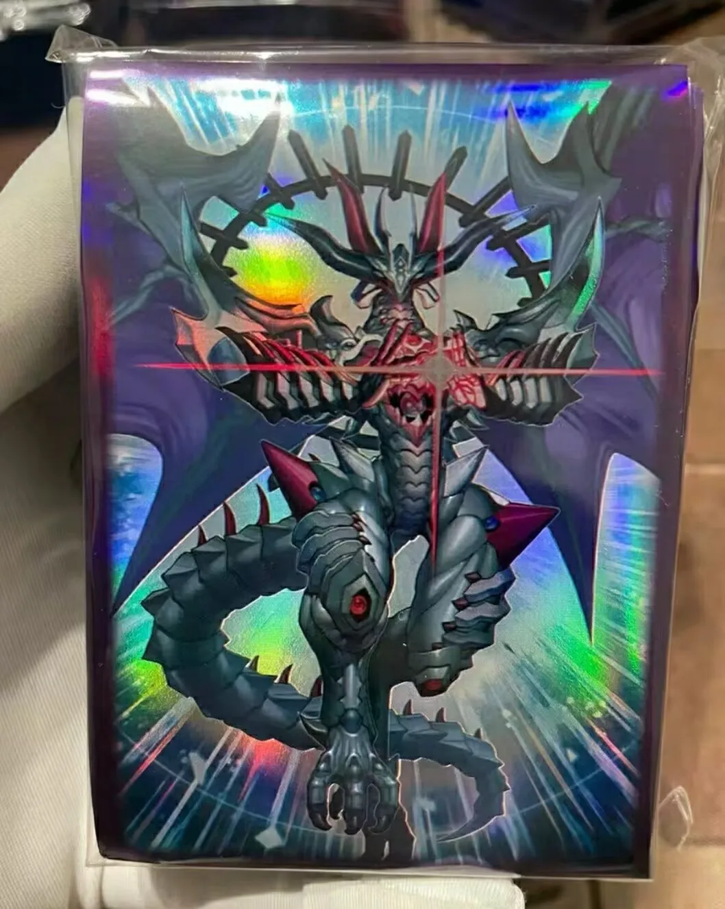 100Pcs Yugioh KONAMI Chaos Ruler, the Chaotic Magical Dragon Official Collection Sealed Card Protector Duelist Sleeves