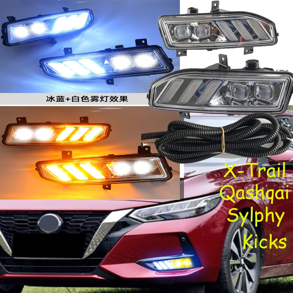 Car Bumper sentra headlight sylphy Qashqai daytime light kicks 2016~2019y car accessories LED rogue headlamp X-Trail fog light