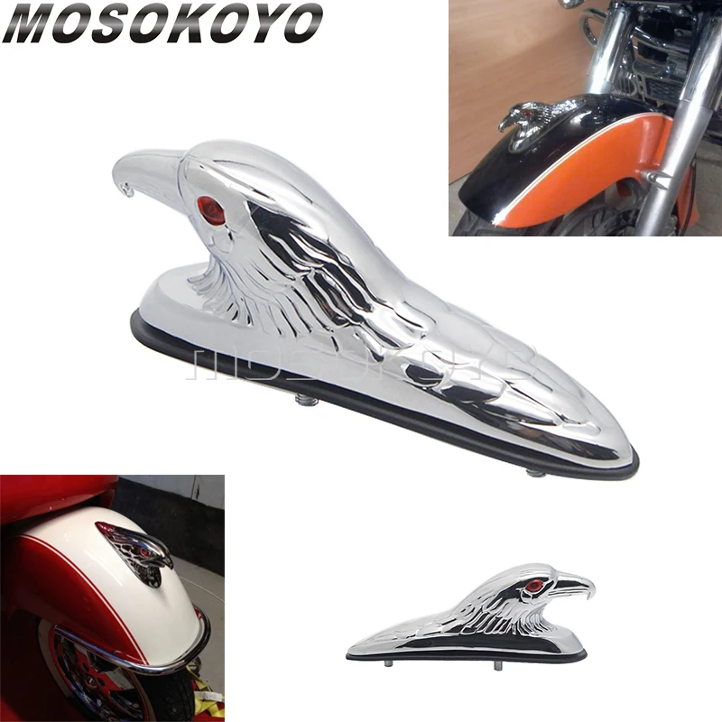 Motorcycle Eagle Head Fender Bonnet Emblem Fender Mudguard Ornament Decoration Trim for Scooter Primavera Sprint 150 GTS 250 300
