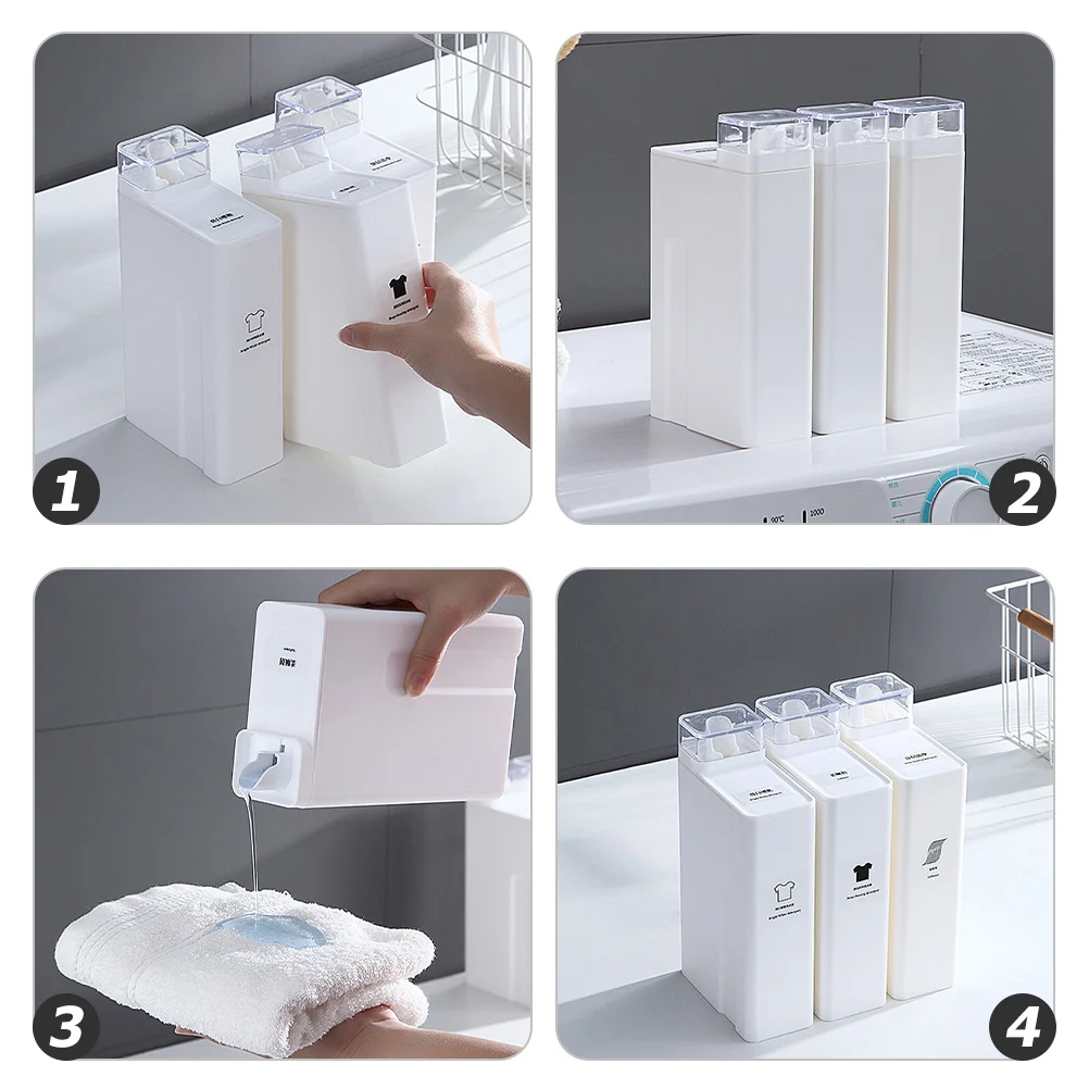 

Laundry Detergent Bottle 500Ml Leak-Proof Replacement Soap Dispenser For Shower Gel Shampoo Lotion Empty Sub Container