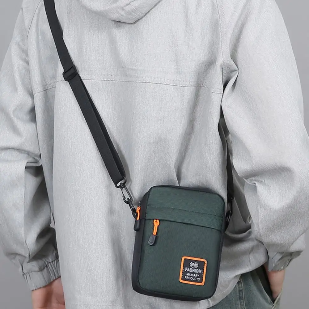Men's Business Shoulder Bag Fashion Casual Man's Messenger Bag Durable Male Handbag Waterproof Oxford Cloth Bag Mini Mobile Phon