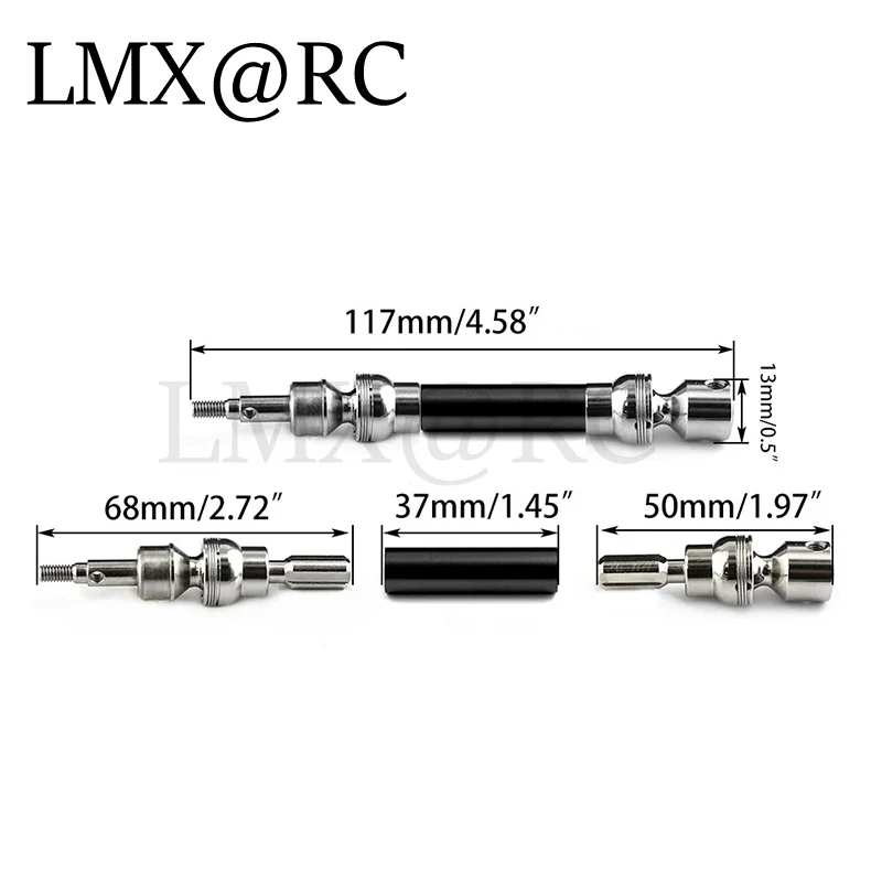 금속 전방 및 후방 구동축, Arrma 3S 1/10 SENTON 화강암 VORTEKS Old Big Rock V2 업그레이드 부품, 4PCs