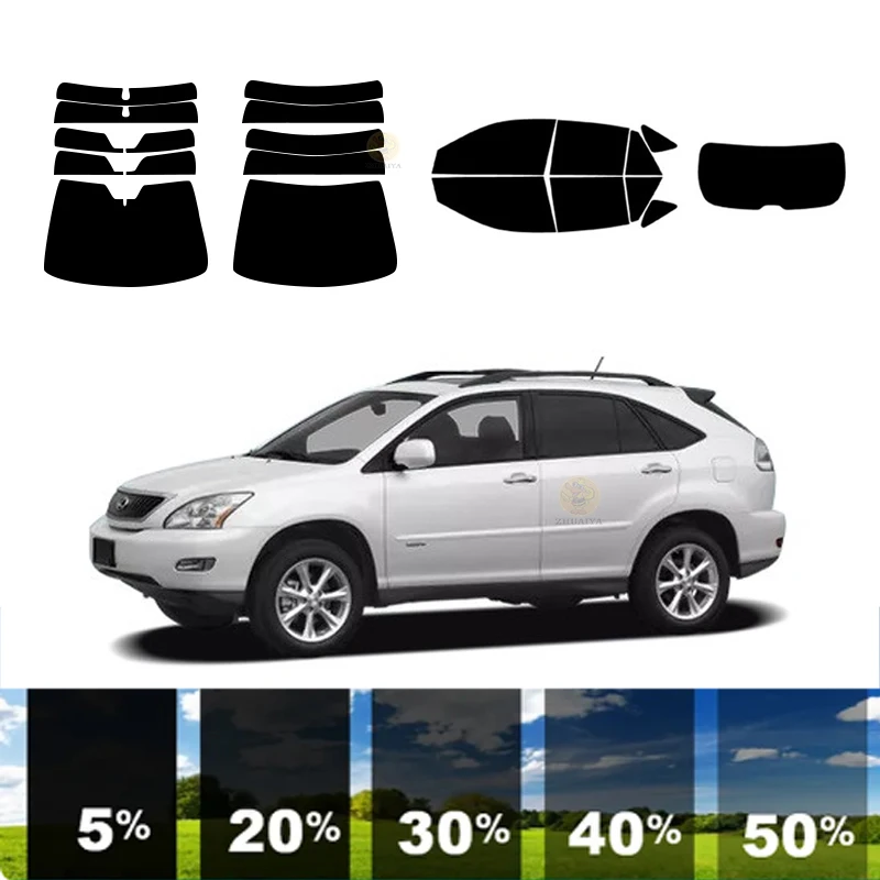 precut Removable Window Tint Film For Car 100% UVR 5%-35%VLT Heat Insulation Carbon ﻿For LEXUS RX 4 DR SUV 2004-2009