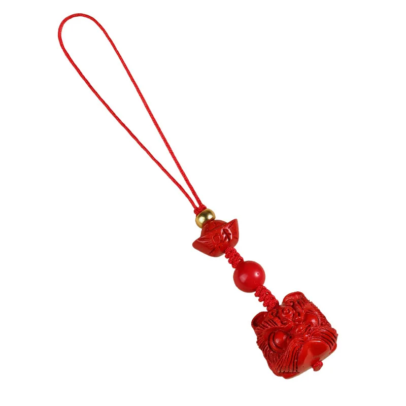 منحوتة الزنجفر شينغشي قلادة هاتف المحمول للرجال والنساء قلادة الحلي جديد محظوظ الحبل الراقية العتيقة يا محظوظ الشام #5