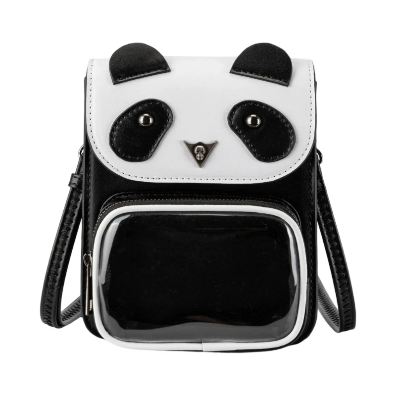 Badge Display Purse with Character Face Detail, Clear Front Panel and Zippered Storage Space for Small Collectibles, Commutes