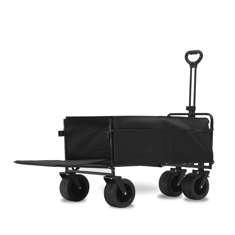 Extra Long Extender Utility Folding Cart Outdoor Large Capacity Wagon Cart Camping Picnic Trolley Beach Collapse Folding Cart