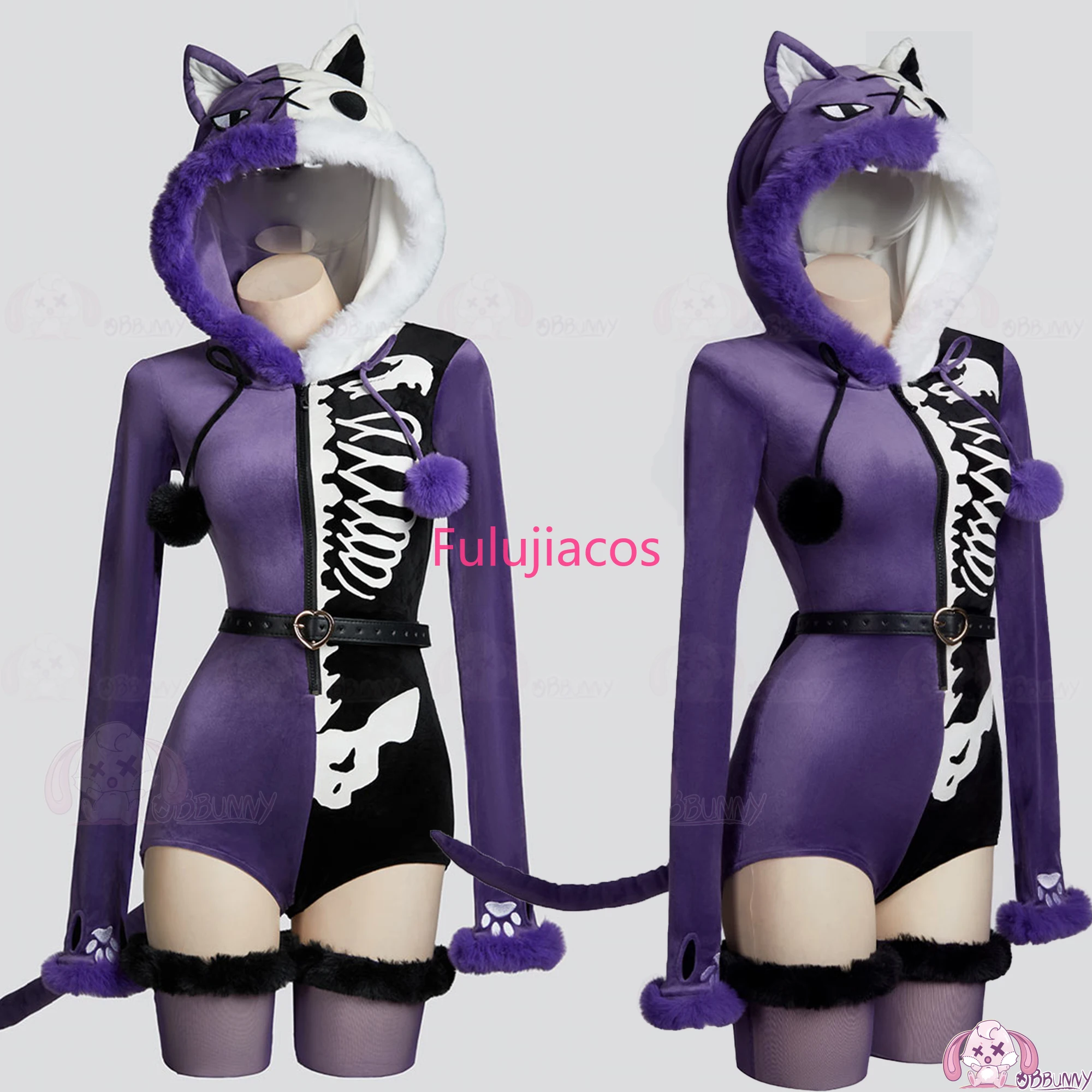 

Bone Cat personified plush cosplay jumpsuit cosplay female anime costume