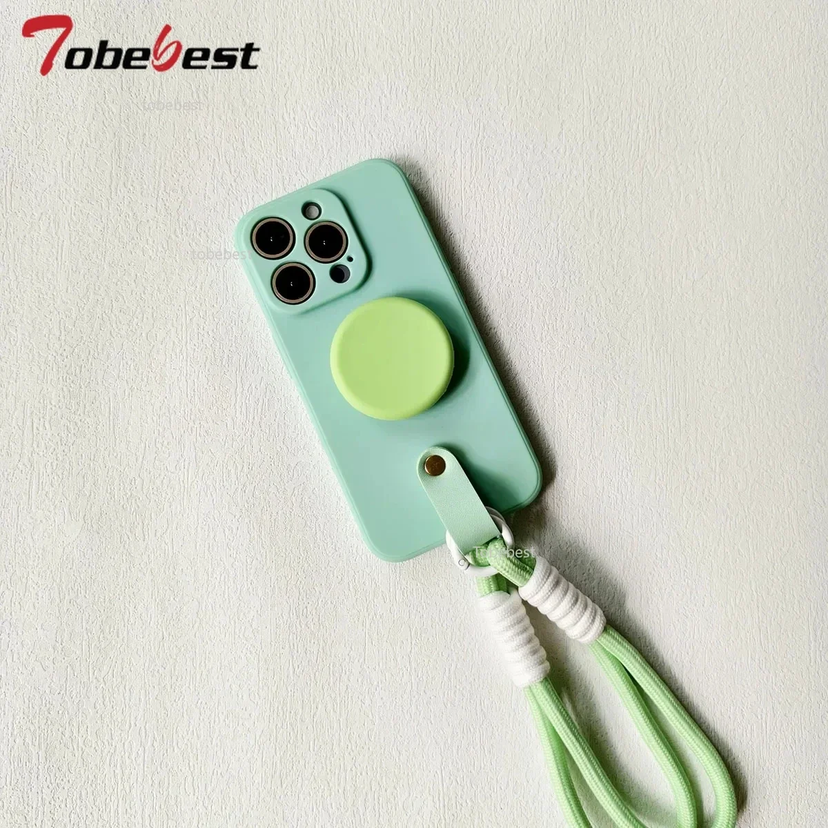 Lanyard Wrist Strap Stand Phone Holder Silicone Case for Xiaomi Redmi 14C Note 14 Pro Plus 4G 5G Cover