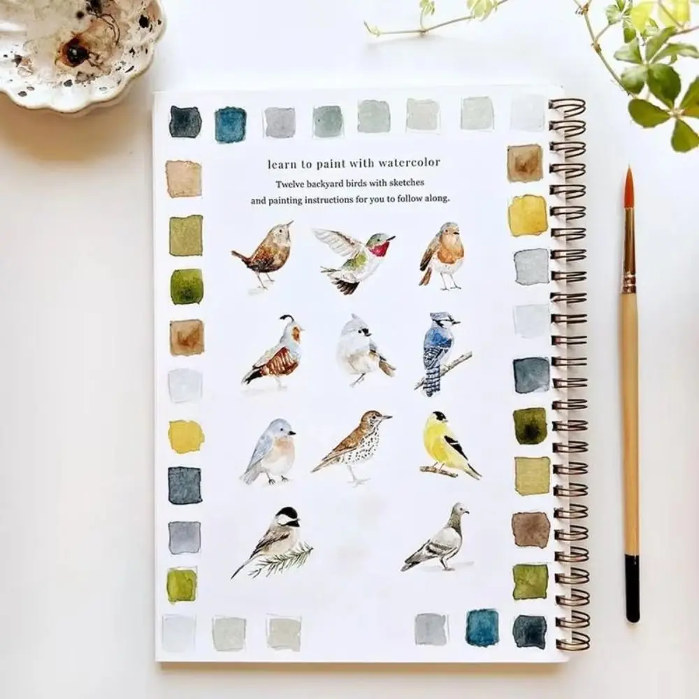 

Beginner-Friendly Watercolor Workbooks with Paint Brush Novelty 12 Colors Watercolor Paint Set Kid Entertainment Painting