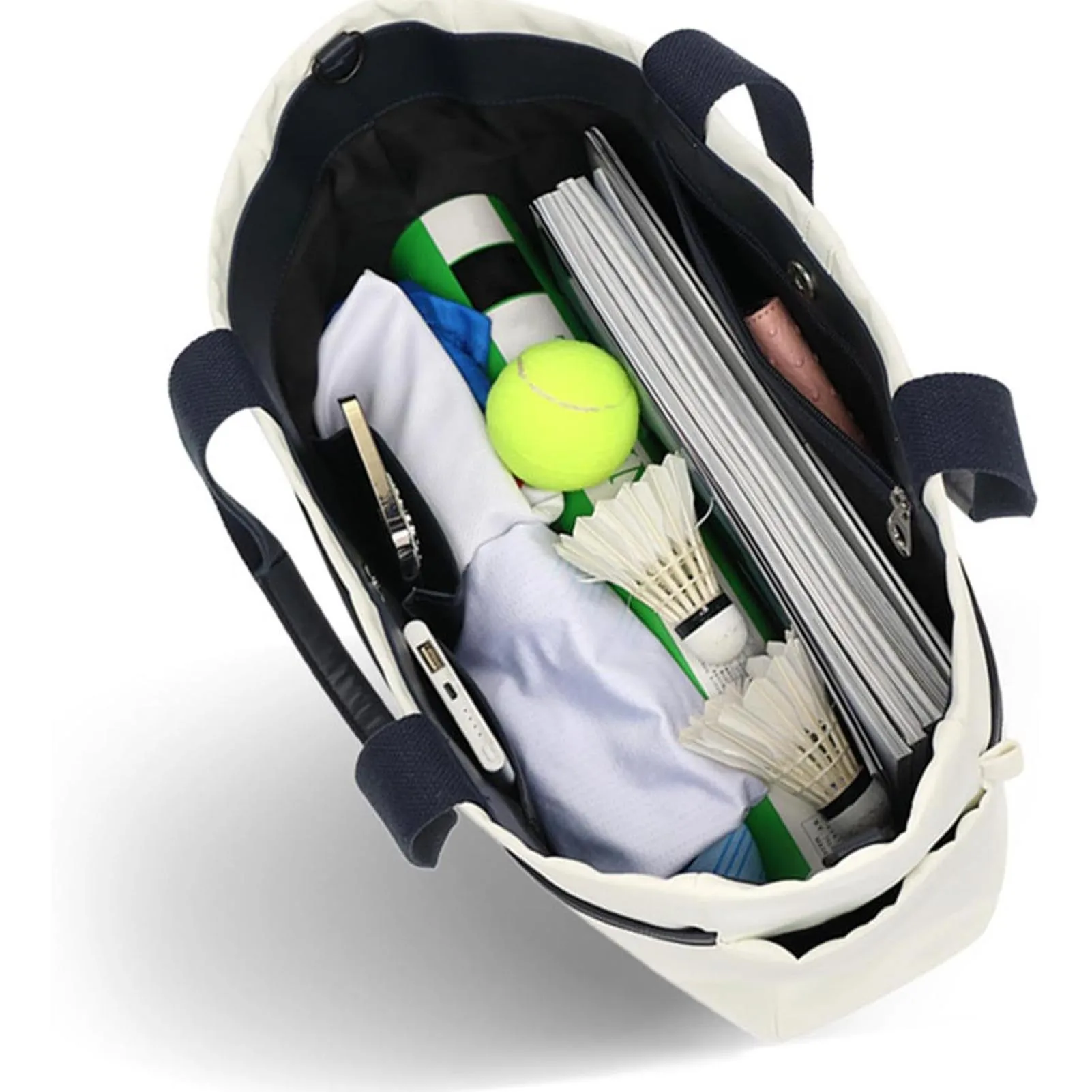 Portable Tennis Racket Bag Large Capacity Handheld Carry Racquet Carry Bag Adjustable Shoulder Strap Tennis Tote Bag Tennis view 5