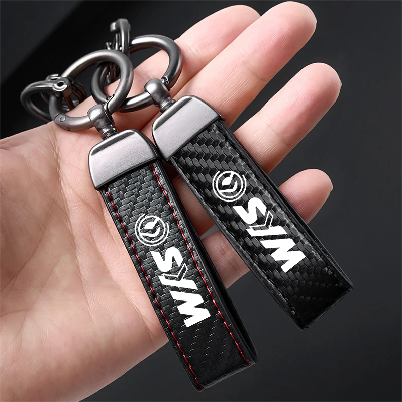 For SYM JOYMAX Z 125/250/300 MAXSYM Accessories High-Grade Carbon Fiber Motorcycle Keychain Holder Keyring