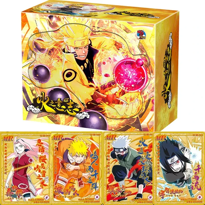 Genuine Naruto Will of Fire Gold Diamond Edition Trading Cards Box
