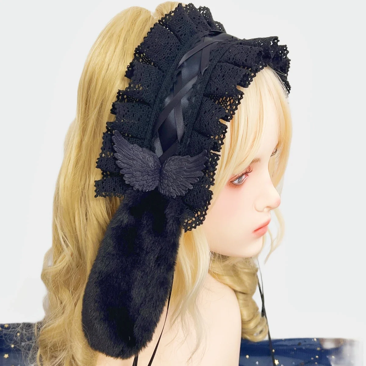 Diademas de Anime de Halloween para niñas, diadema de piel sintética de Lolita, orejas de zorro y gato, accesorios para el cabello