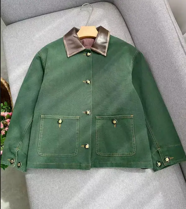 

2023 осенне-зимнее женское новое винтажное пальто с лацканами, свободная зимняя теплая одежда, женское хлопковое пальто