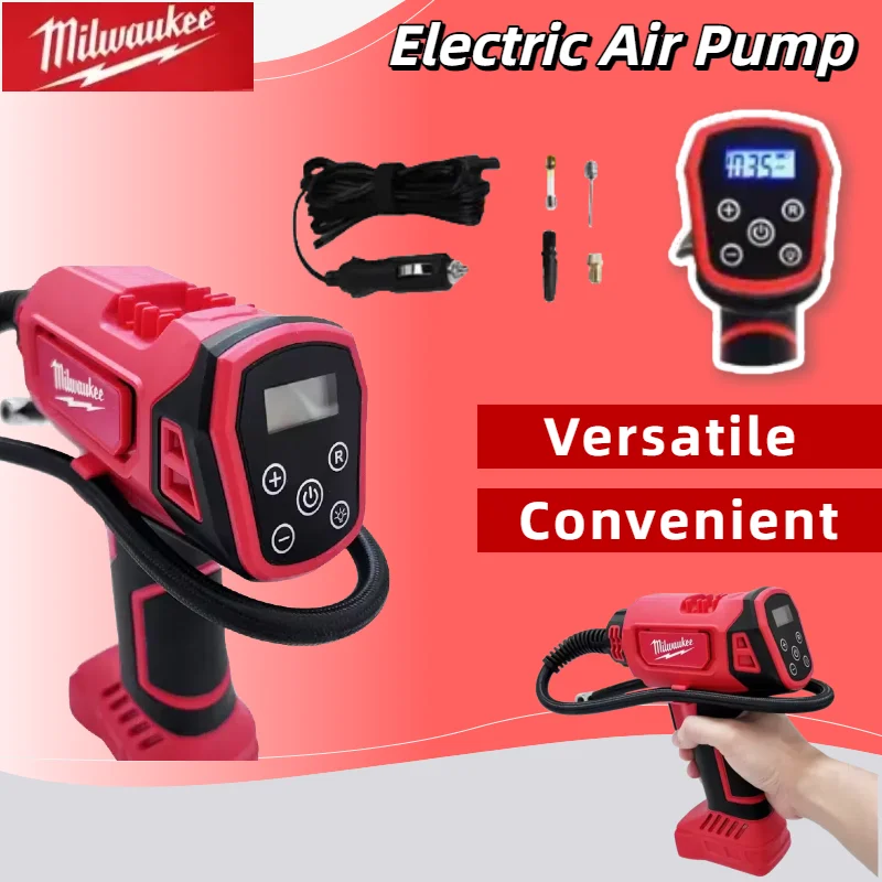 Milwaukee Cordless Car Tire Automatic Inflator Handheld Air Compressor Electric Air Pump For Milwaukee 18V Battery