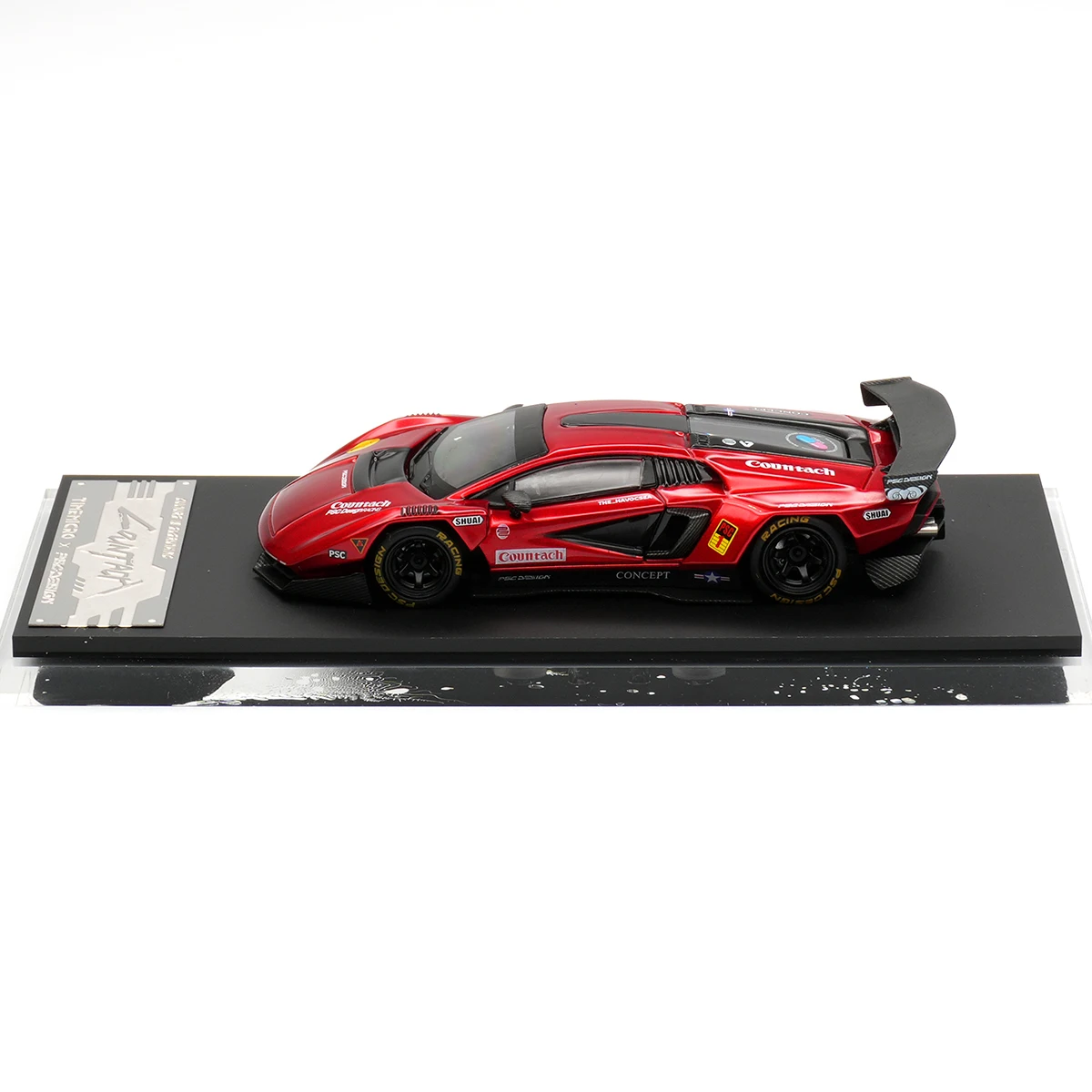 Instant Verzendtijd Micro 1:64 LPI800 4 V Zilverachtige PSC Cyberpunk Countach Diecast Diorama Automodel Collectie Speelgoed