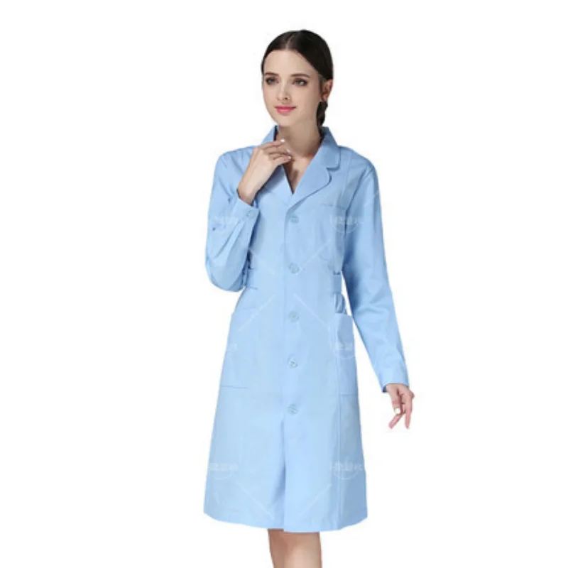 Nurse uniform short sleeve women white lab coat long sleeve overalls female doctor overalls