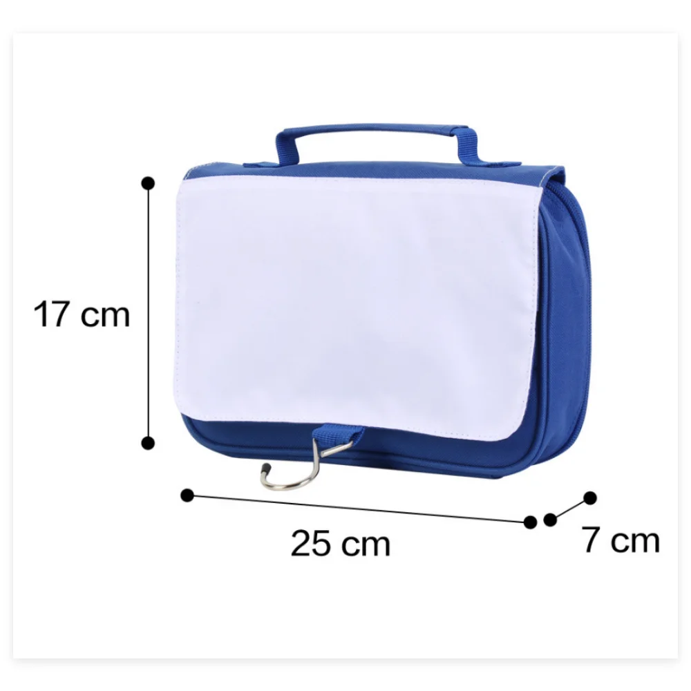 Sublimation Blank Makeup Bags with Hanger for Travel Business Trip Cosmetic Storage Washing Bag For Heat Transfer Print