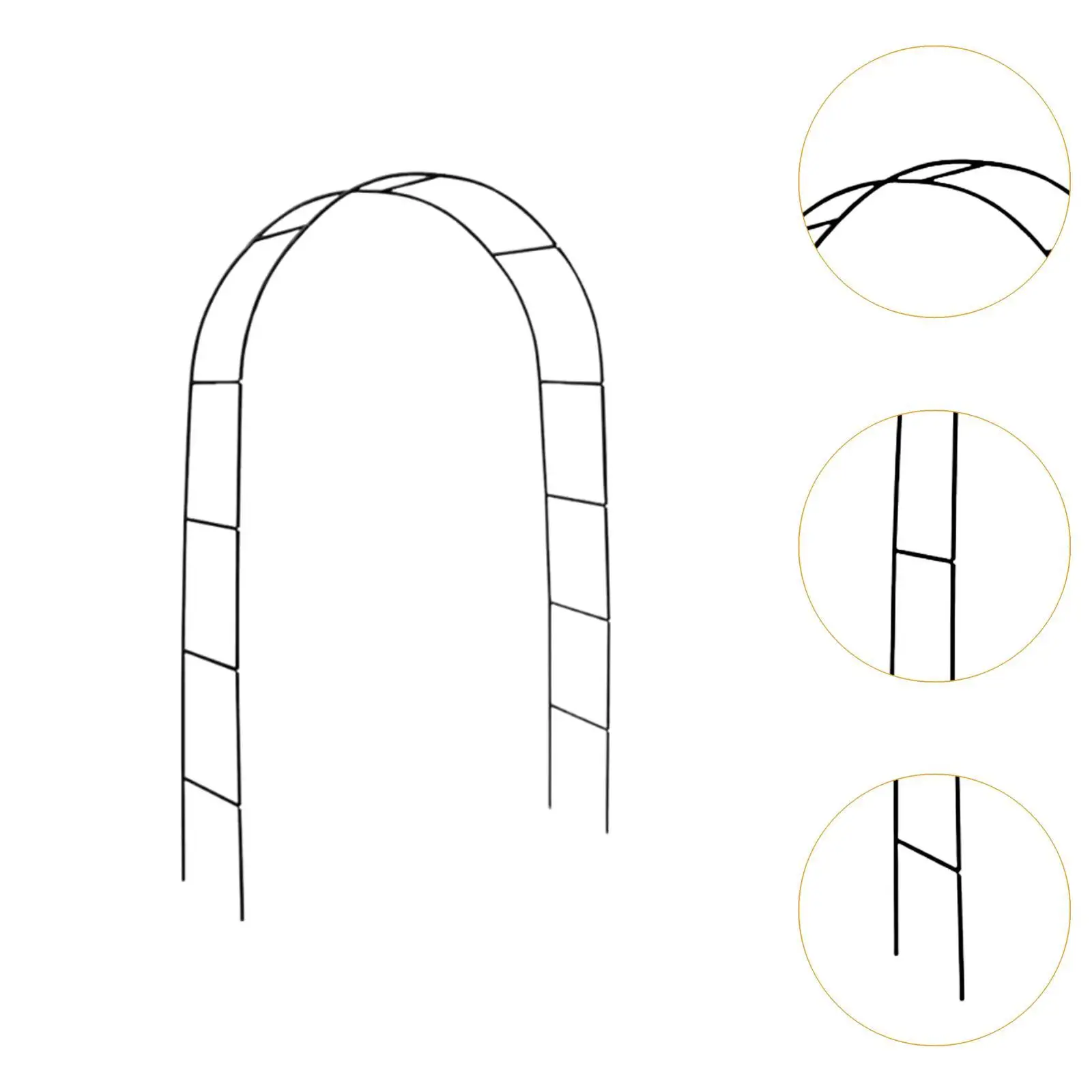DIY Metal Garden Arch Trellis Flowers Frame Support for Ceremony Lightweight