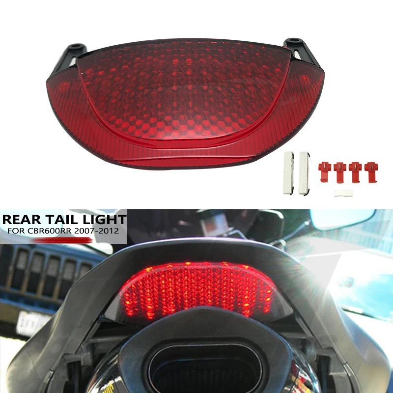 For Honda CBR600RR CBR 600 RR 2007 2008 2009 2010 2011 2012 Motorcycle Rear Tail Light Brake Turn Signals Integrated LED Light