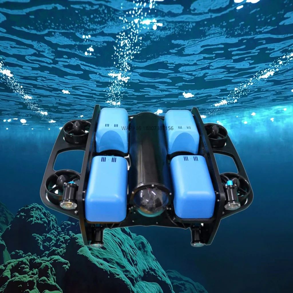 روبوت قوي تحت الماء مع جهاز تحكم عن بعد بعمق 100 متر للبحث والإنقاذ تحت الماء