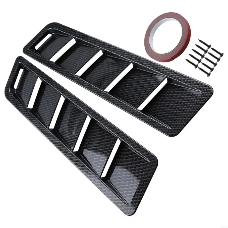 M76E Paar Motorhauben-Lamellenverkleidungen, ABS-Akzentplatten, Haubenverkleidung für Motorhauben-Styling – Detail 3