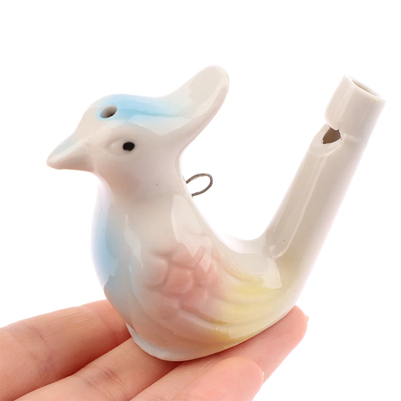 1PC Ceramic Water Bird Whistle With Rope Vintage Funny Musical Toys For Children Gift Educational Early Learning Painting Toy