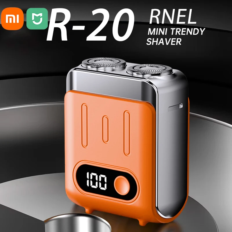 Xiaomi Electric Smart Shaver Household Car Shaver Digital Display Mini Dual Blade Rechargeable Shaver Powerful Men's Gift Shaver