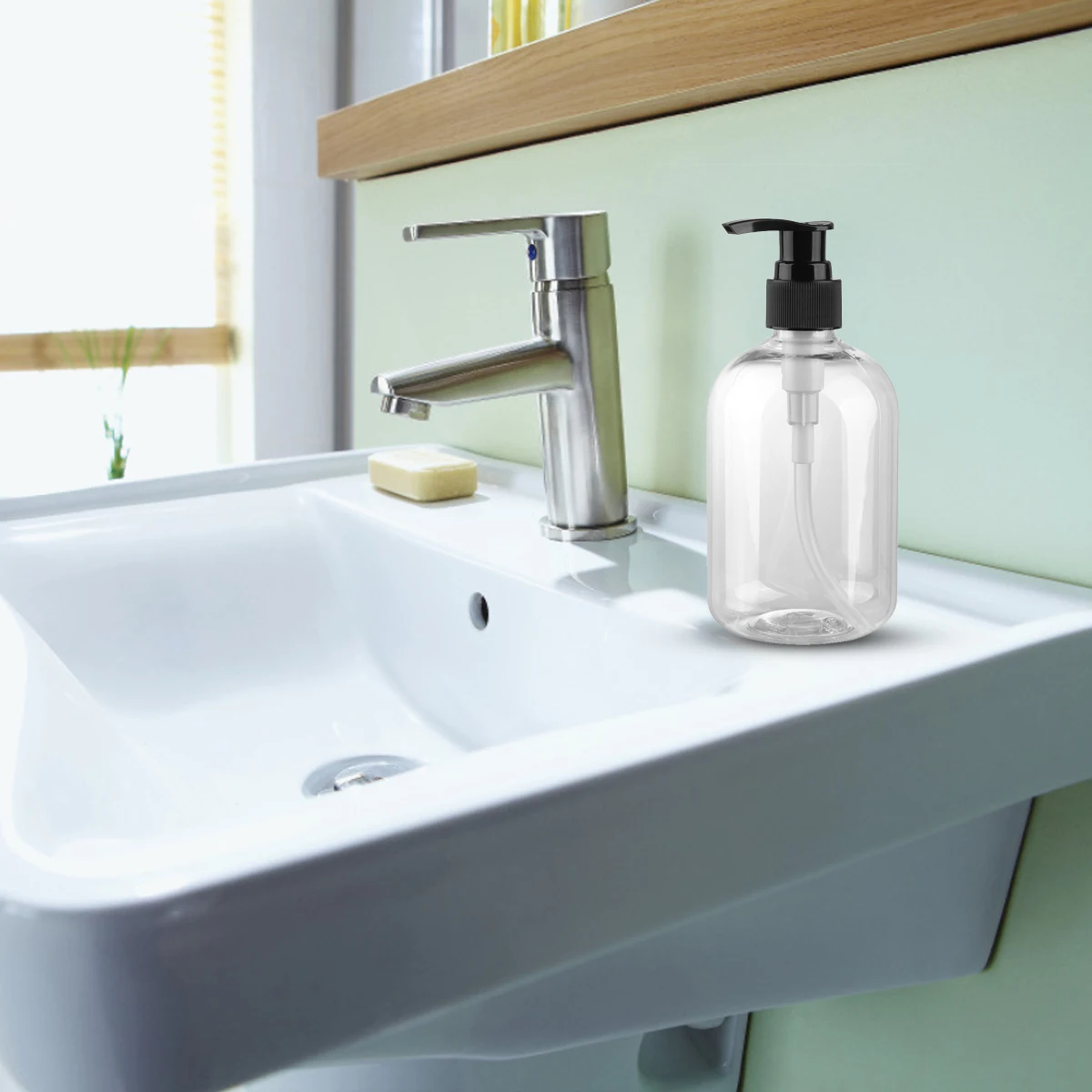 

6pcs 350Ml Empty Liquid Soap Bottles Press Pump Dispenser For Bathroom Kitchen Hand Wash Sub Bottle Refillable Soap Dispensers